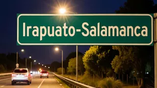 ¿Caos vial Este es el tráfico en la carretera Irapuato-Salamanca por la noche del jueves 23 de octubre.jpg