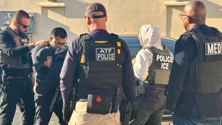 Una de las detenciones recientes del ICE en EU