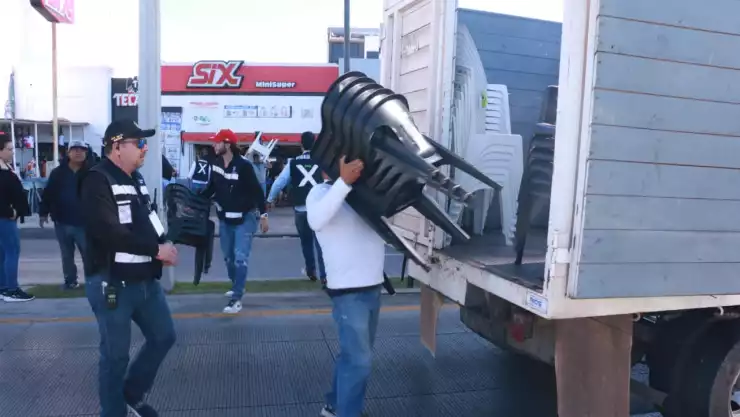 Retiran sillas en carnaval de mazatlán