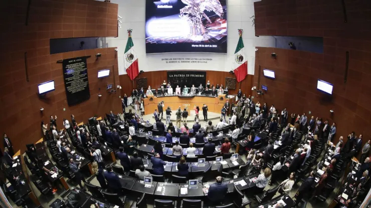 Interior del Senado de la República en donde se instaló la Comisión Permanente para el periodo vacacional de diciembre
