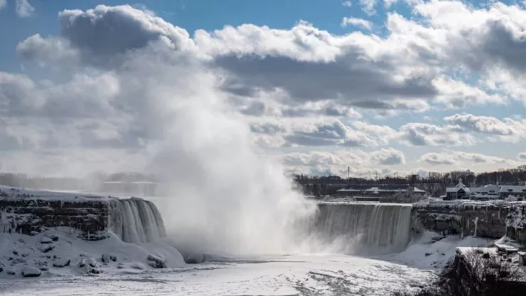 Imágenes virales del Niágara blanco: qué pasó con las cataratas