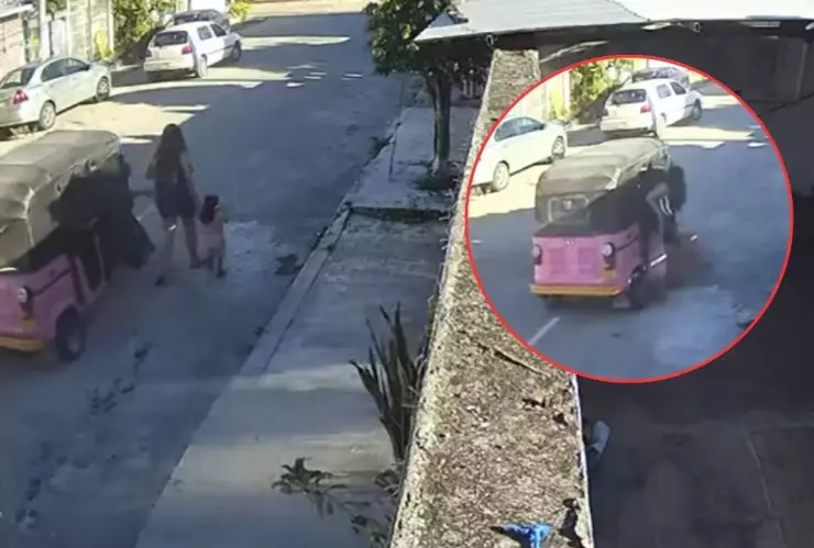 VIDEO: Asaltan a madre e hija en Cancún y dejan a la pequeñita llorando