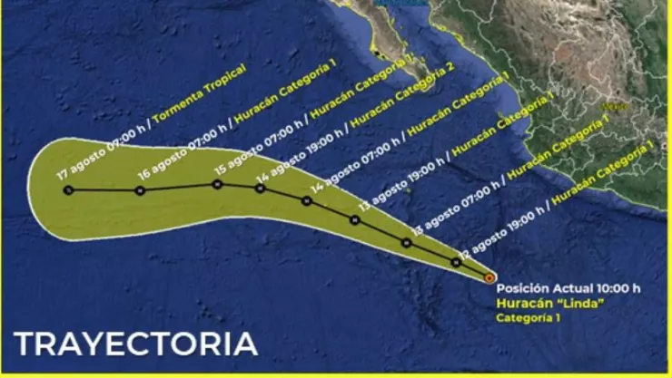 Linda se fortalece a huracán frente a costas de Colima