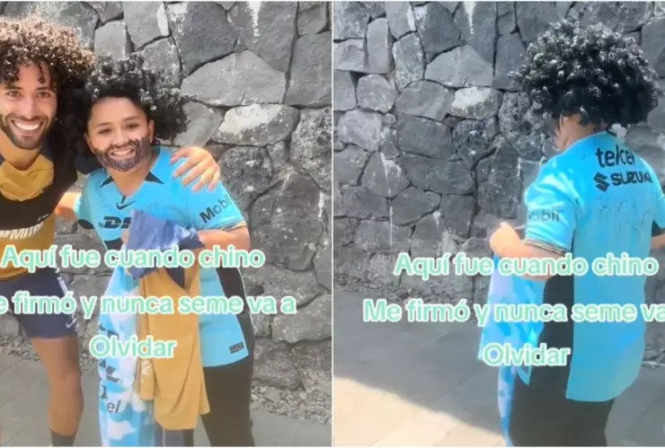 VIDEO_ ¡Ternura! Así reaccionó un pequeño aficionado tras conocer a Chino Huerta de Pumas