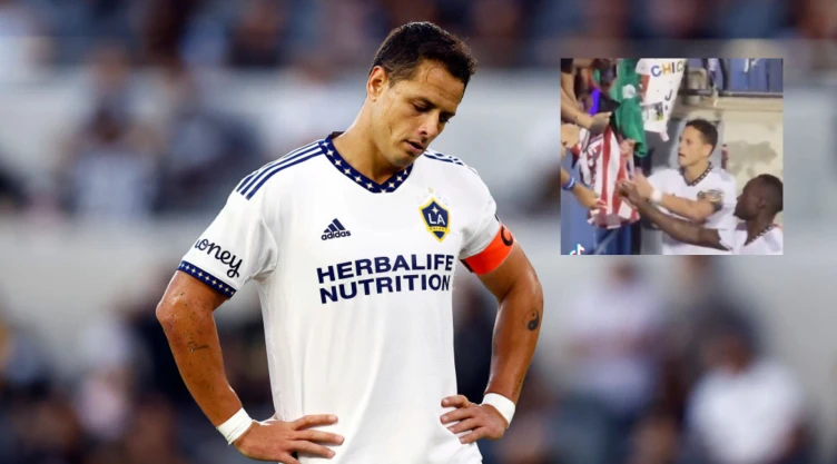 Chicharito hernández, LA Galaxy, MLS, bandera de méxico, autógrafo niño