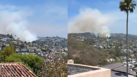 El Rancho Fire en Laguna Beach provocó evacuaciones urgentes tras propagarse cerca de viviendas. El incendio podría haber sido causado por fuegos artificiales.