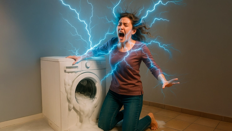 Electrocutada lavadora