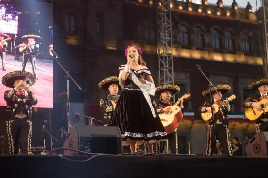 Grito de Independencia en el Zócalo de la CDMX