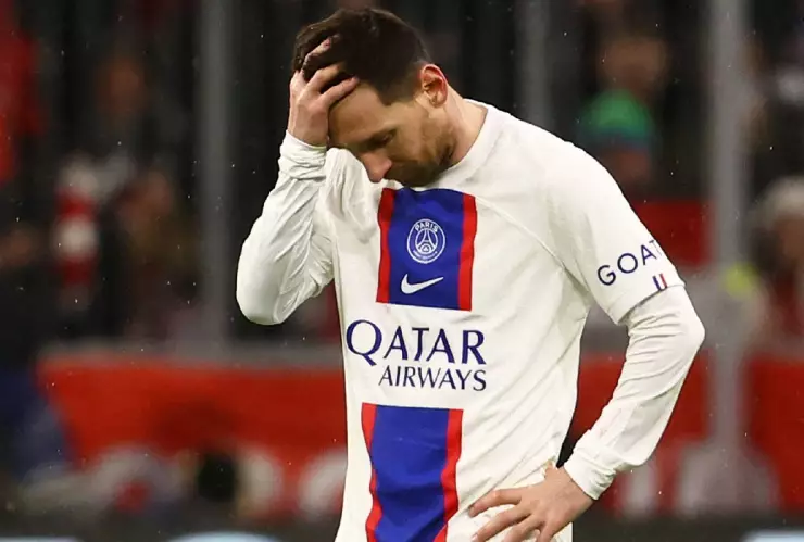 Lionel Messi se lamenta la derrota de PSG ante Bayern Múnich