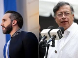 fotos de Nayib Bukele y Gustavo Petro.