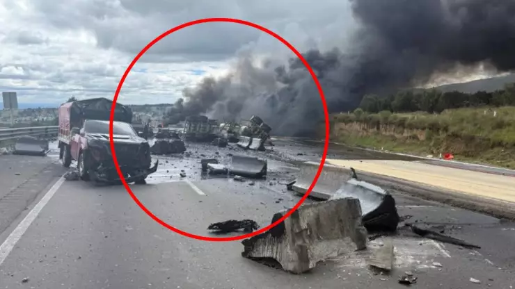 choque de pipa en México-Puebla