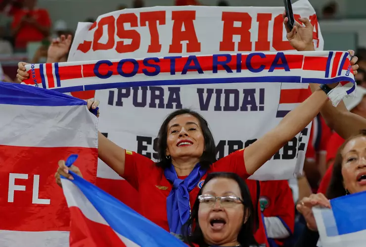 Aficionados de Costa Rica previo al encuentro ante Nueva Zelanda