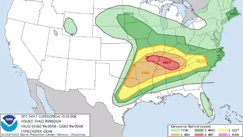 Se pronostican severos tornados y tormentas en varias regiones de Estados Unidos