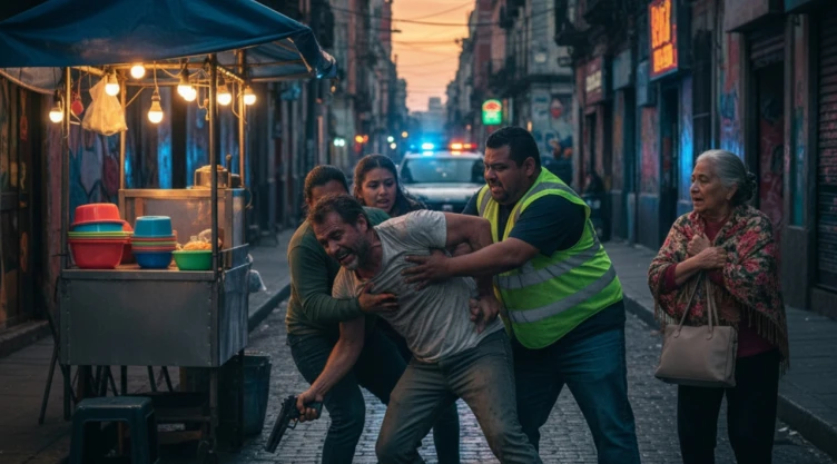 Personas en CDMX retuvieron a un presunto extorsionador.