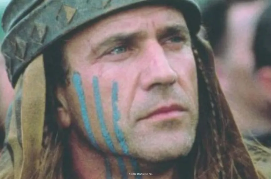 Escena de la película Corazón Valiente (Braveheart) con Mel Gibson por Azteca 7.