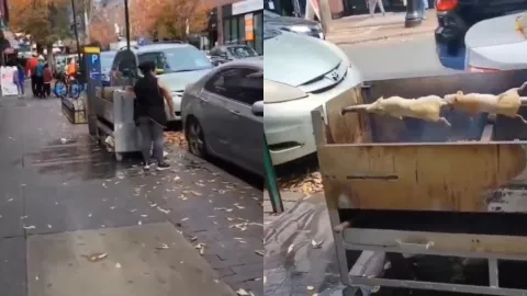 mujer cocina ratas en Nueva York