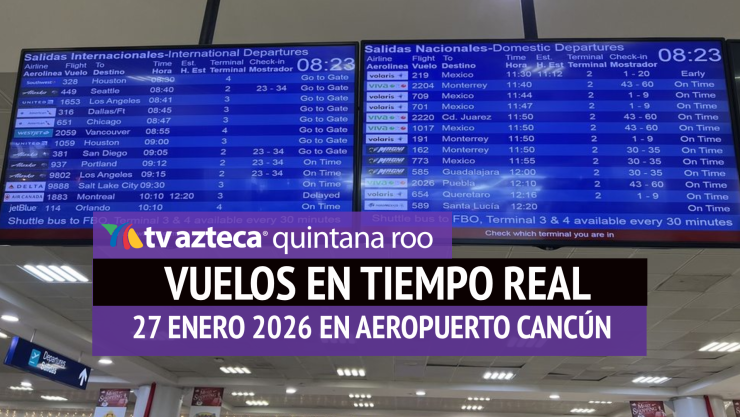 EN VIVO _ Estatus de vuelos hoy en el Aeropuerto de Cancún; viajes cancelados y demorados este 27 de enero de 2026.webp