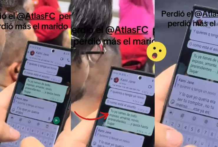 Captan infidelidad en partido del Atlas; filtran en video la conversación