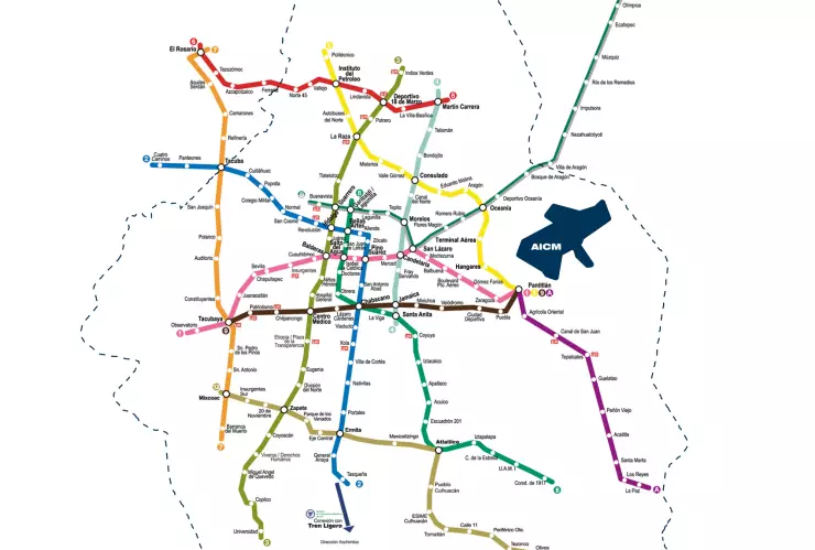 ¿Dónde se localiza el Metro CDMX en el AICM?