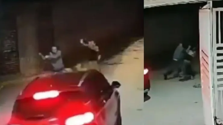 Policía golpea a su pareja sentimental en plena calle