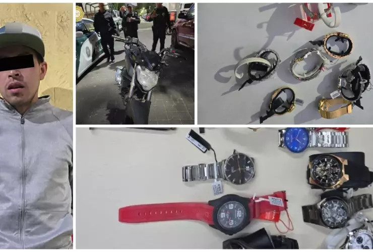 Policía detiene a dos por asalto a joyería en centro comercial en Lindavista.