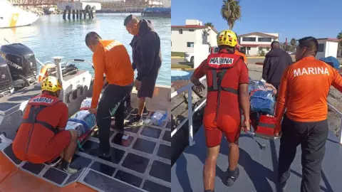 Rescatan a hombre que se ahogaba en Playa Hermosa en Ensenada
