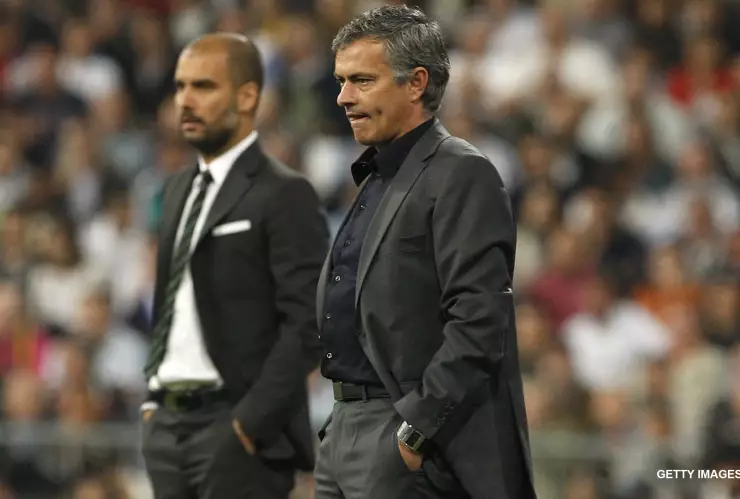 Guardiola y José Mourinho