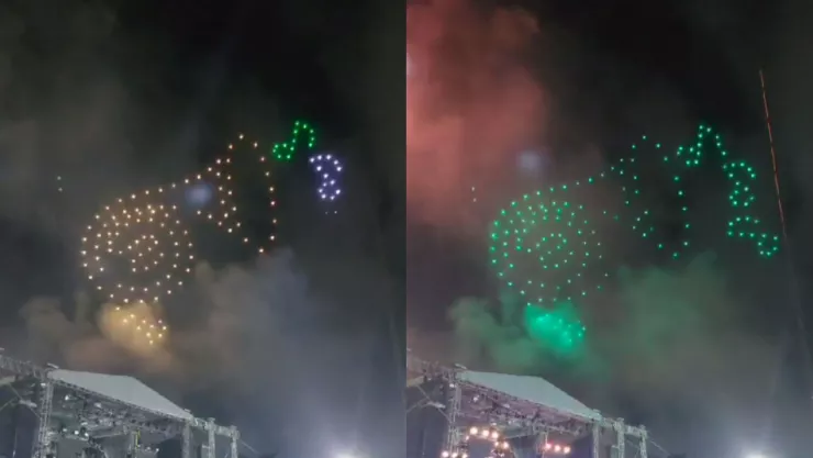 Show de drones en El Grito en Sinaloa