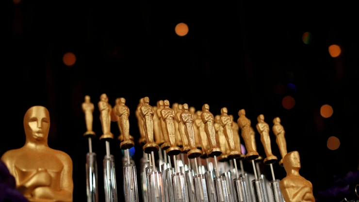 Imagen de archivo de chocolates con forma de Oscar durante una presentación a los medios del Baile del Gobernador de la Academia en Los Ángeles, California, EEUU.