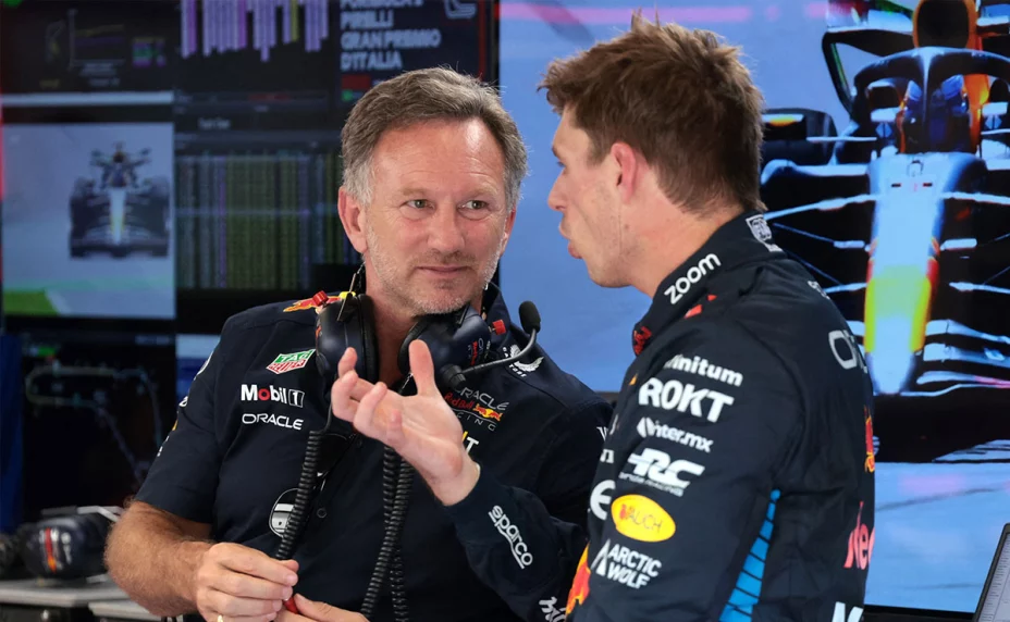 Christian Horner y Max Verstappen