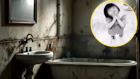 Niña muerta en un baño de China