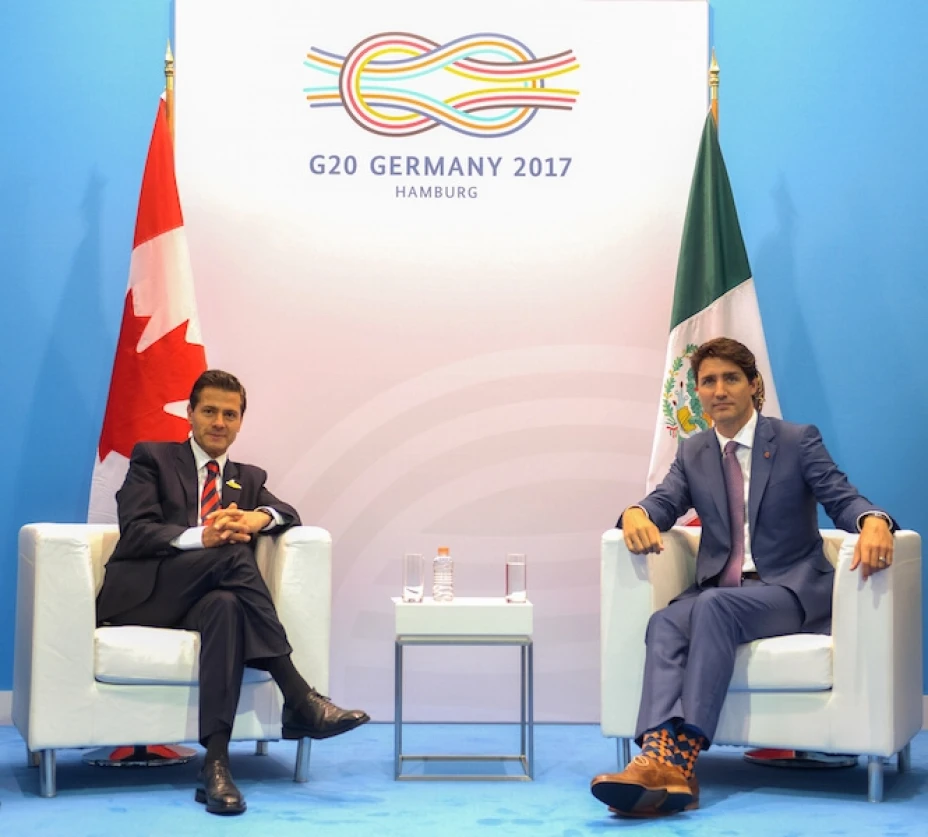 Trudeau visita México EU