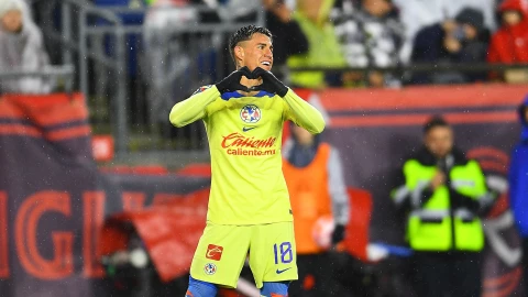 Cristian Chicote Calder&oacute;n celebra gol con Am&eacute;rica