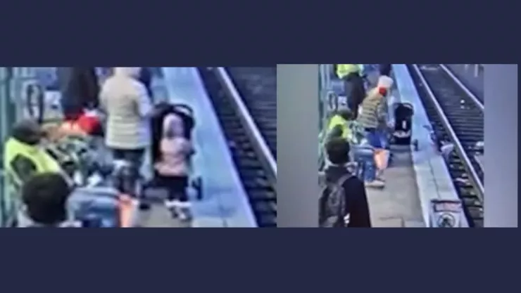 Mujer avientaba niña en el metro