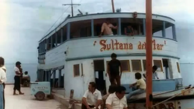 FOTOS de La Sultana del Mar o barco lento durante los años 60 en Quintana Roo