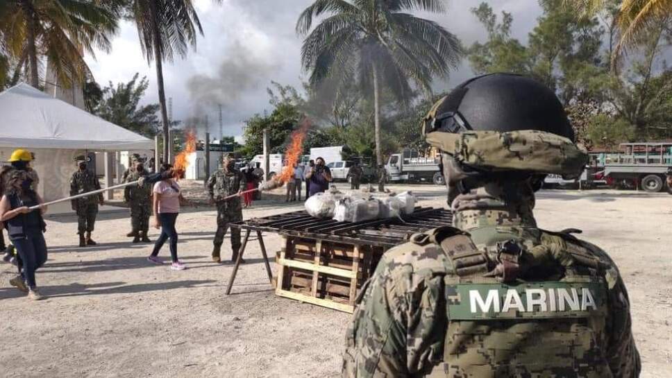 queman narcóticos en quintana roo