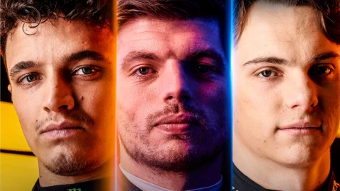 Norris, Verstappen, Piastri