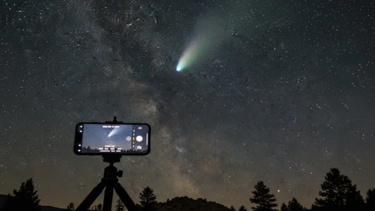 Cometa Lemmon: Fotos con celular