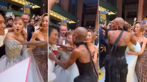 Tenso momento que se vivió en la premier de “Wicked: For Good"; Ariana Grande fue atacada por un fan 