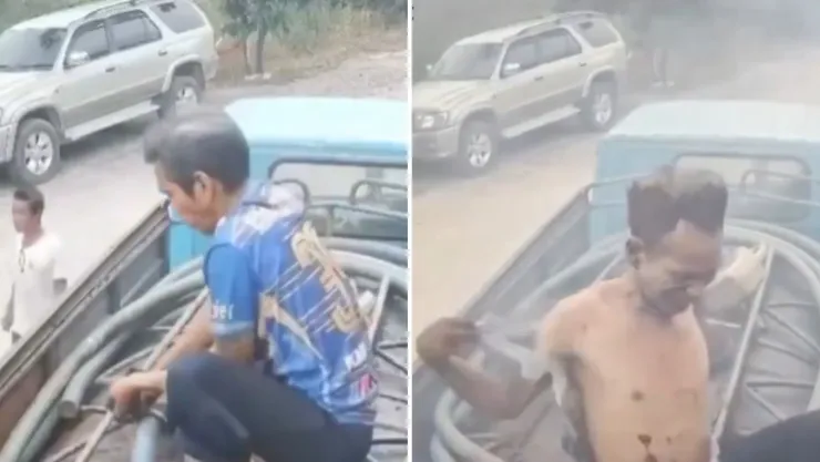 VIDEO explosión camión aguas residuales Tailandia
