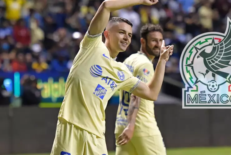 Álvaro Fidalgo jugando con el AMérica en la Liga MX