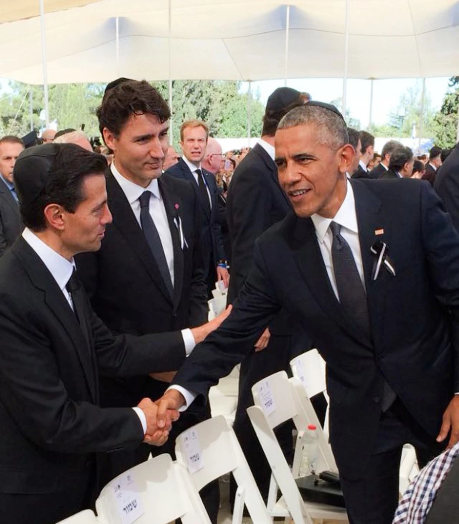 Líderes del mundo en funeral de Peres