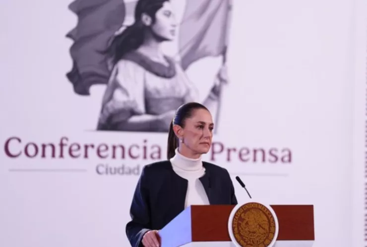 La presidenta Claudia Sheinbaum en su conferencia mañanera.