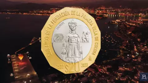 Así luce la NUEVA MONEDA de 20 pesos por los 500 años de Colima.jpg