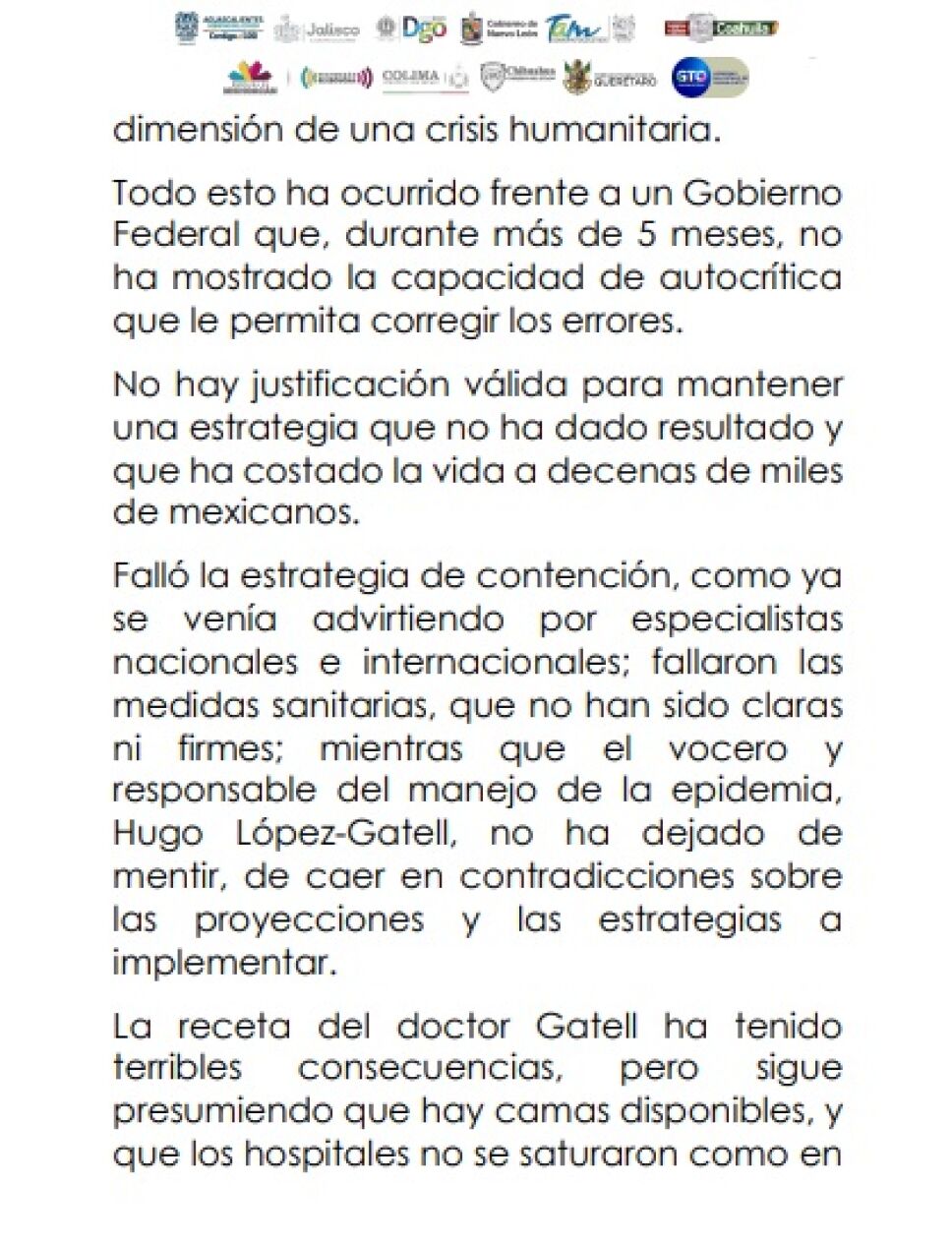 Exigen gobernadores renuncia inmediata de López-Gatell (2)