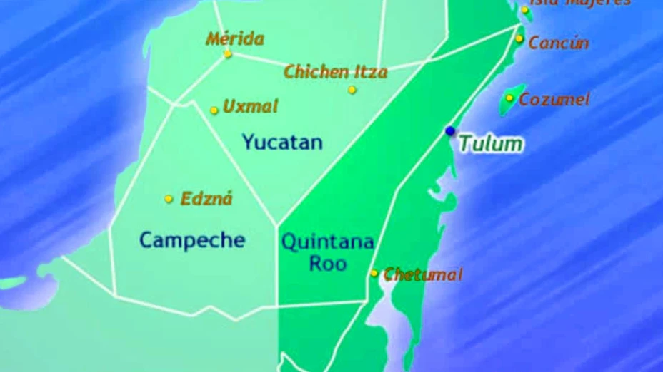Tulum, ubicación en mapa.