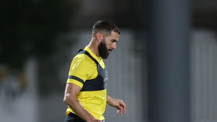 Karim Benzema en entrenamiento