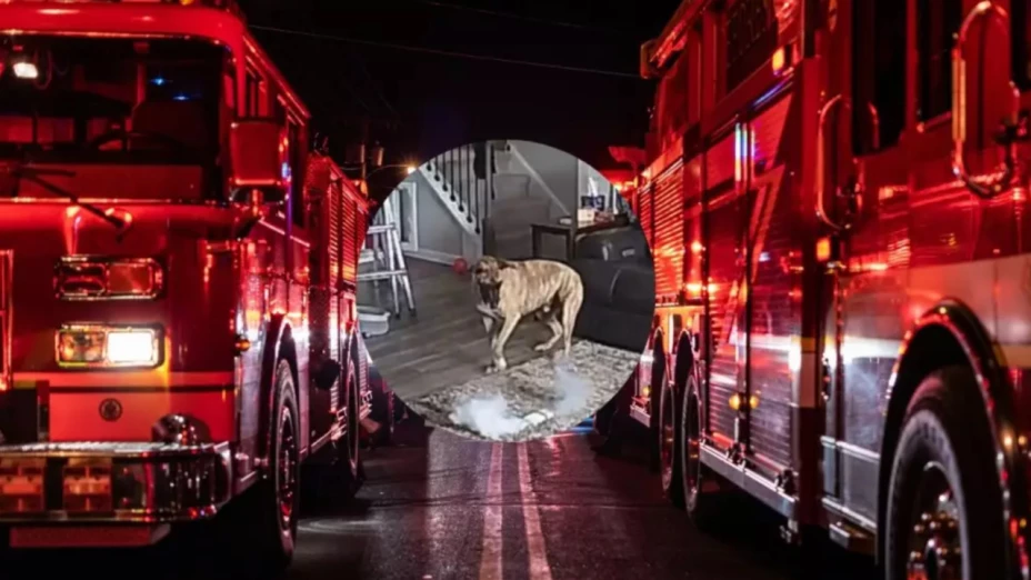 perro causa incendio con batería