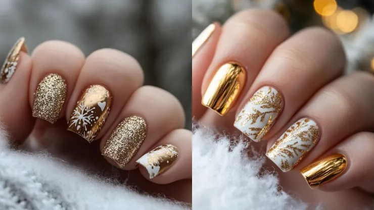 9 modelos de uñas doradas: puedes usarlas en cortas o largas y se verán preciosas.