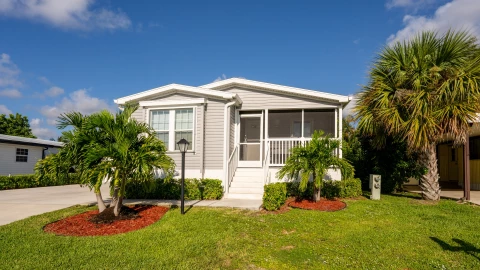 El frente de una casa en Florida